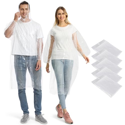 Opret doorzichtige regenponcho voor dames en heren