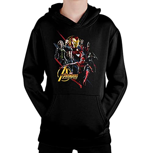 the Fan Tee Sudadera de NIÑOS Avengers Thor Ironman Hulk America Widow 020 12-13 Años