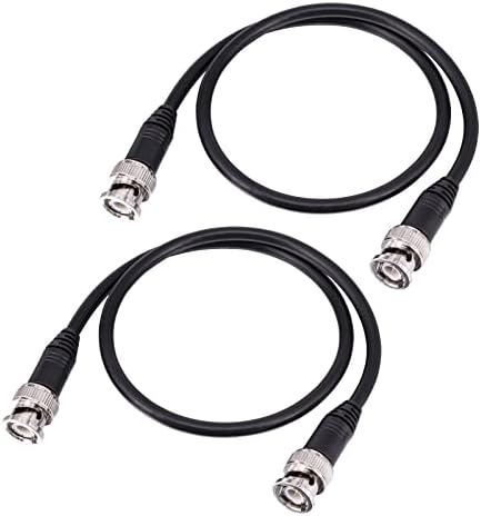 urcianow BNC Male to BNC Male Coax Cable 50CM RG58 Low Loss Coaxial Cable 50ohms with BNC Connectors BNC Extensor Antenna Cable for HAM Video Cameras CCTV Systems Oscilloscopes VCR WLAN Pack of 2