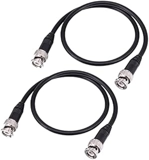 urcianow BNC Male to BNC Male Coax Cable 50CM RG58 Low Loss Coaxial Cable 50ohms with BNC Connectors BNC Extensor Antenna Cable for HAM Video Cameras CCTV Systems Oscilloscopes VCR WLAN Pack of 2