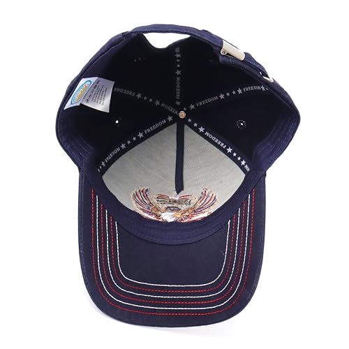Image of Freedom-Eagles Hat, American Flag Trucker Hat, Snapback Mesh USA Flag Baseball Caps