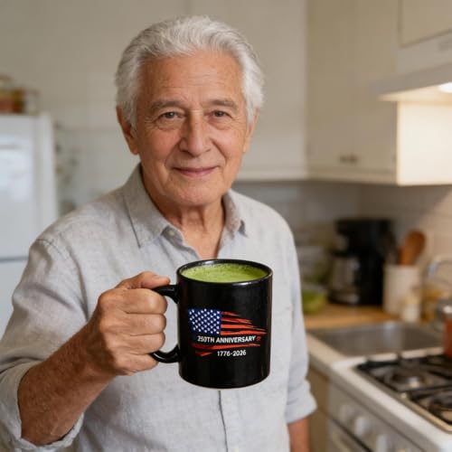 Generico Coffee Mug - 350 ml Patriotic Commemorative | Drinking Mug America of 250 ° – For Soldiers Adults Family Tea Water Milk Celebration Parties Meetings Home Office