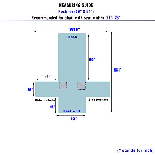 Rbsc Home Small Recliner Chair Covers 23 Inch Lazy Boy Slipcover Chair Covers For Pets Baby Dogs Cats And Kids Washable #TOP1