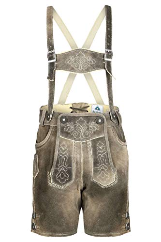 Isar-Trachten Jungen Besticke Kurze Lederhose für Jungs und Mädels...