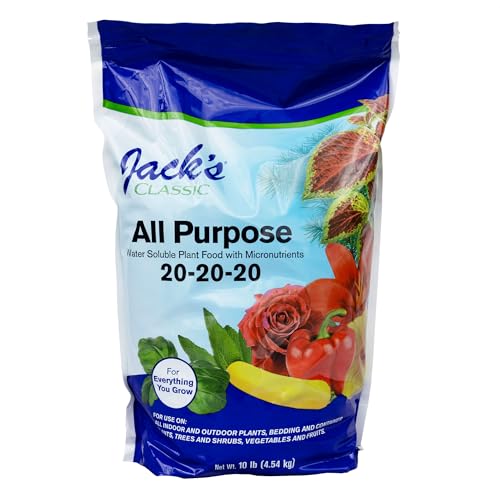 Image of Jack's Classic 20-20-20 All Purpose Water-Soluble Fertilizer with Micronutrients to Provide General Growth on All Plants, 10lbs