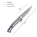 Kizer Cutlery Folding Pocket Knives Flipper Drop Point Blade Titanium Handles Tactical EDC Knife,Kizer Ulrich Hennicke Sealion Ki4509