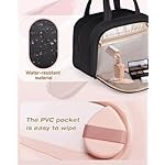 Travel Toiletry Bag for Women with Hanging Hook, Water Resistant Puffy Makeup Organizer with Leak Proof Pockets for Toiletries and Cosmetics - Black (Bag Only) - Image 5