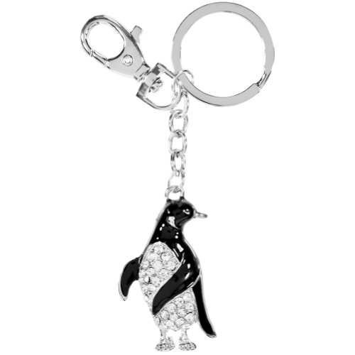 Puzzled Penguin Sparkling Charm Elegant Key Chain