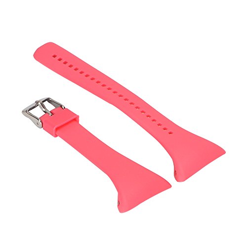 DKEnjoy Soft Silicone Wrist Band Wristband Replacement Accessory Watch Strap Bracelet Compatible for Polar FT4/FT7 Heart Rate Monitor Smartwatch (Pink)