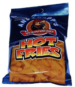 Andy Capp's Hot Fries .85 Oz Bags - 72 Per Cs
