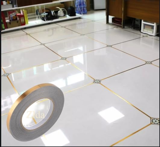 Zlda 100 Meters Tile Gap Sticker Waterproof,Self adessive,Decoration For Home Floor,Wall,Sealing Tape Caulk Strip,Cabinet,Kitchen,Bedroom,Livingroom For Decorate Golden Line Border (1cm,100meters) (B0D424RRGS) Amazon Price History, Amazon Price Tracker