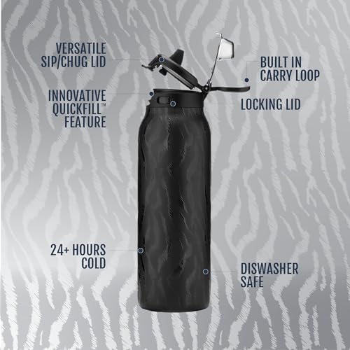 Image of Ello Pop & Fill Insulated Stainless Steel Water Bottle with Quick Fill Lid, Leakproof Locking, Sip or Chug Spout, BPA-Free, Double Wall Vacuum Insulated for Sports, Travel & School- 22oz / 32oz / 40oz