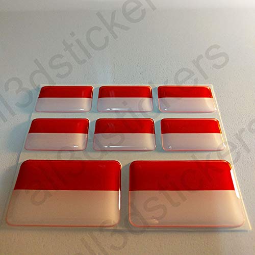 Autocollant 3D Monaco - Résine Relief - Bouclier Chromé - 80x65mm - Extérieur Résistant