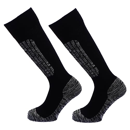 2 Pairs Ski Socks Calf Socks Sports Autumn Winter Stocking Black Ski Warm Stocking Striped Socks Calf/3309