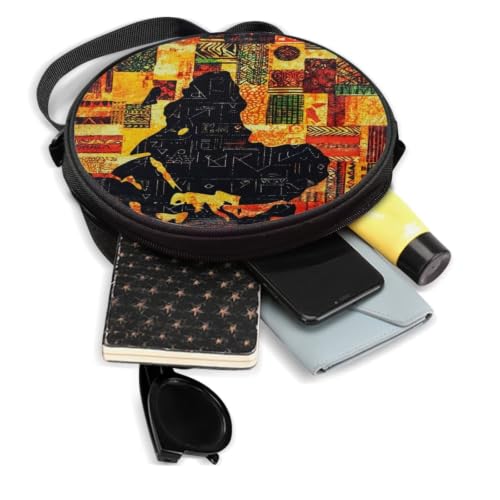 Image of Women Novelty Round Clock Shape Zippered Clock Purses for Women Tote Handbag Shoulder Bag, Gift for Mom Girlfriend