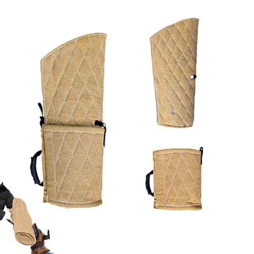 SHTGOI Funda protectora para mordeduras de perro, protección de brazo, estimulación profesional, perros ángeles, perros grandes, juego de entrenamiento de yute, cuña para morder, cojín de mordedura de