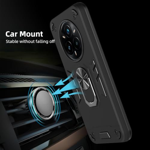 Image of NDCOM for Realme 14 Pro Plus Back Cover | Slim Protective Realme 14 Pro Plus Cover | Realme 14Pro Plus Back Cover | Ring Holder Case