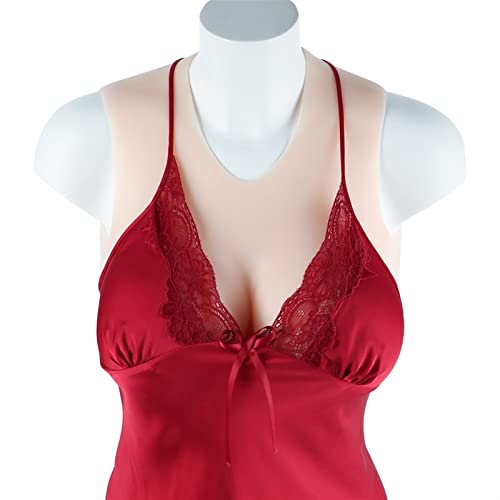 Faux seins en silicone après mastectomie, prothèse col rond pour travestissement