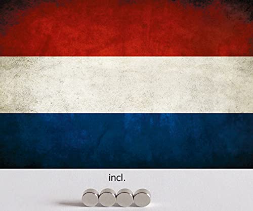 Tin Sign Retro Blechschild 20x30 cm Niederlande Holland Fahne Flagge Staat NederlandsInklusive 4 Starke Magnete Bar Kneipe Wand Deko Sammler Geschenk