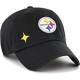 47 Women's Black Pittsburgh Steelers Confetti Icon Clean Up Adjustable Hat