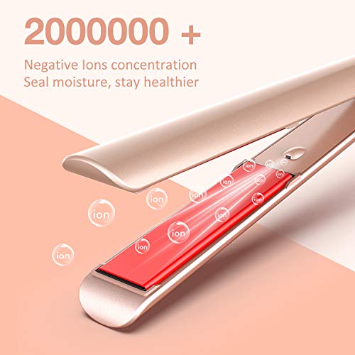 Homitt Professional Salon Hair Straightene and Curler Negative Ions