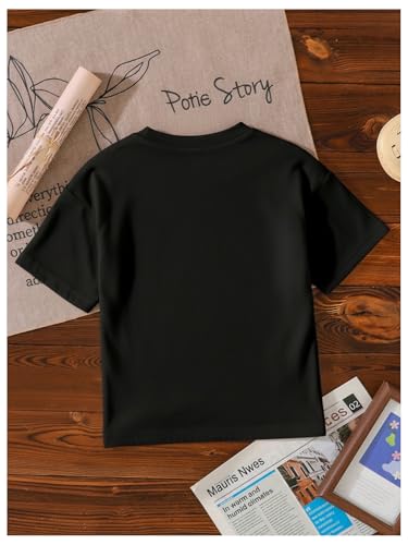 Image of RoseSeek Short Sleeve Graphic Round Neck Cute Tops Tee Shirts