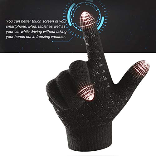 Sangmei Luvas de inverno para homens e mulheres Tela sensível ao toque antiderrapante gel de silicon