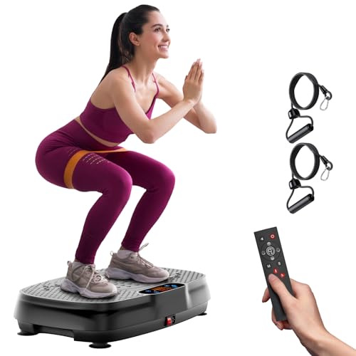 Vibration Plate Exercise Machine: TISSCARE Vibrating Plates for Weight Loss and Lymphatic Drainage 400lbs Shake Plate Full Body Workout Platform for Home Fitness Fat Burner Sedentary Office