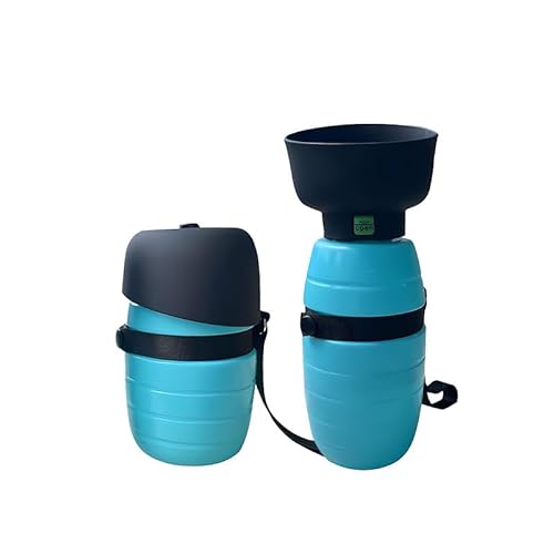 犬用ウォーターボトル500ml、ポータブルパピー飲用ボトル漏れ防止ペットトラベルボトル、屋外散歩用、軽量ウォーターディスペンサーボウル旅行ハイキング旅行,(500ml 青い)