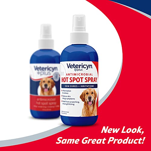 Vetericyn Plus Hot Spot Spray For Dogs Skin Sores And Irritations | Itch Relief For Dogs And Prevents Chewing And Licking At Skin, Safe For All Animals. 8 Ounces #TOP4