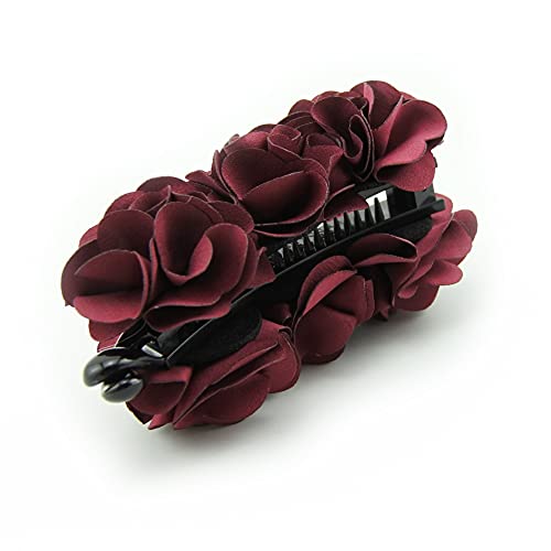 Pinza para cabello banana color vino miniatura 2