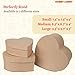 Heart Paper Mache Boxes with Lids (Set of 3) - Brown Kraft Paper Nesting Gift Boxes - Crafting Paper Mache Heart Box with Lid for Custom Decoration - Durable Paper Mache Box for Versatile Storage