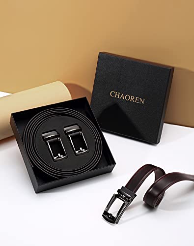 CHAOREN 二本セット ベルト メンズ ビジネス 3cm細幅 オートロック式ト の商品画像 5