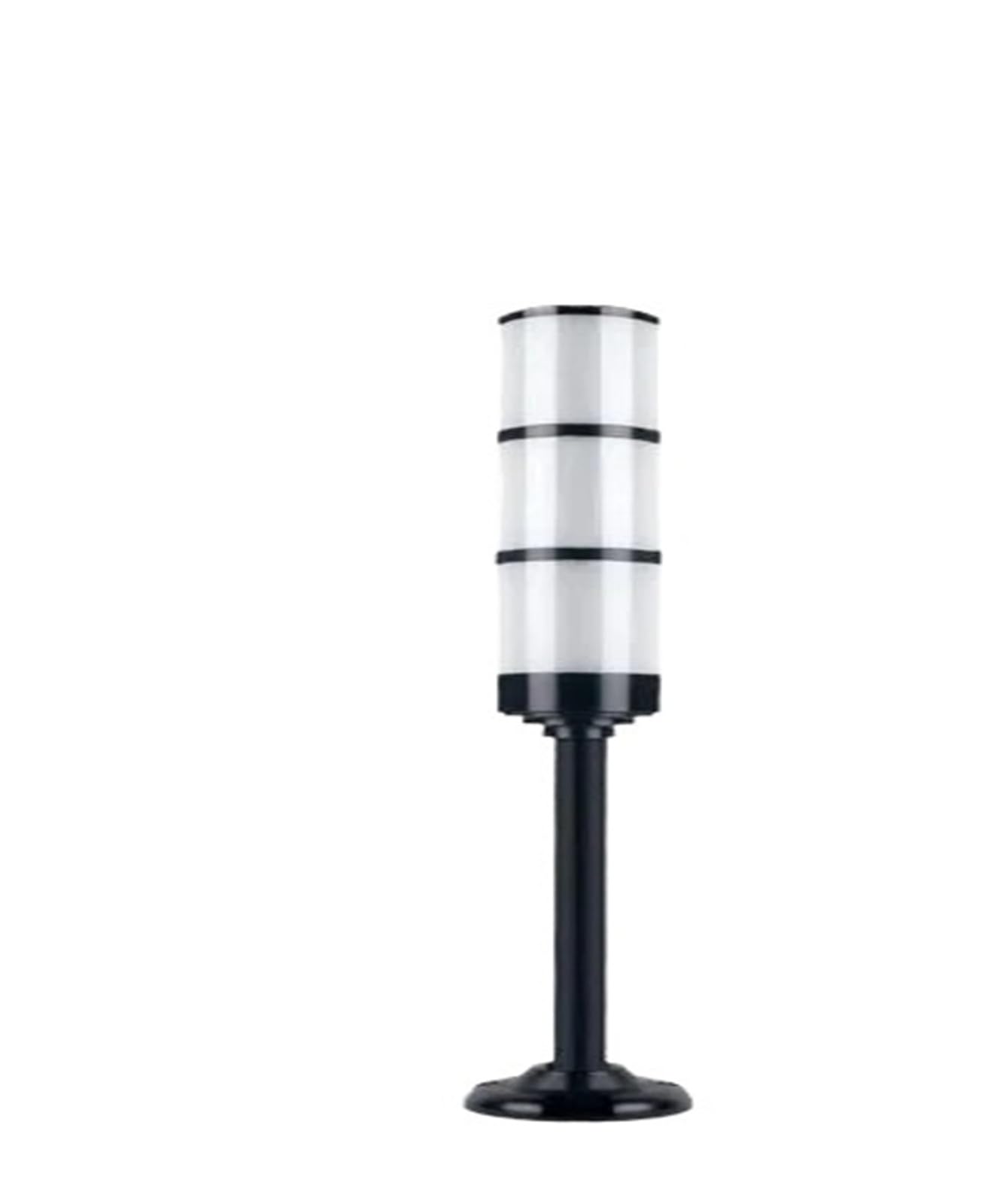 Jwseo 1 Layer Black Industrial Multilayer Stack Light Signal Tower Alarm Caution Light Bright 24V Black/Silver Shell Indicator Lamp