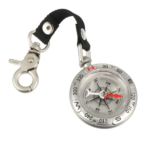 Brújula de aleación de zinc estilo vintage portátil para camping miniatura 1