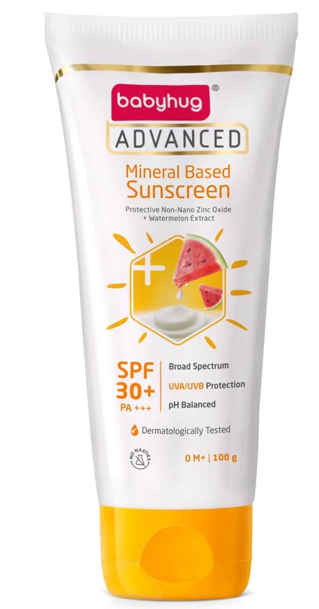 Babyhug Advanced Mineral Based Sunscreen with SPF 30+ & PA+++ & Broad Spectrum Protection and No White Cast - 100 g-image-18