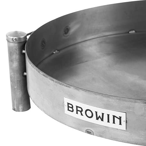 Browin- Massive Feuerschale 70 cm Stahl geschweißt - Robuste Feuerstelle für Garten & Terrasse - Design Lagerfeuer Gartenfeuer wetterfest - 330491