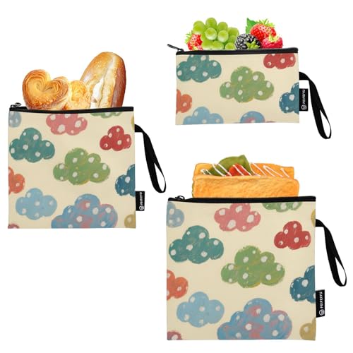 Pack de 3 Bolsas Reutilizables para Snack Colorful Clouds miniatura 2