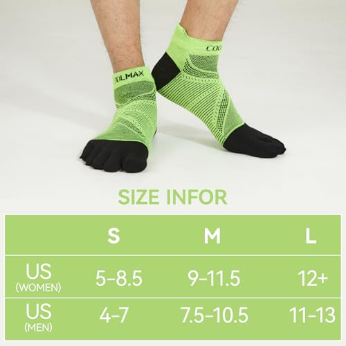Image of Toe Socks Cool-max Running Socks for Men Women 3 Pairs Athletic Breathable Five Finger Socks