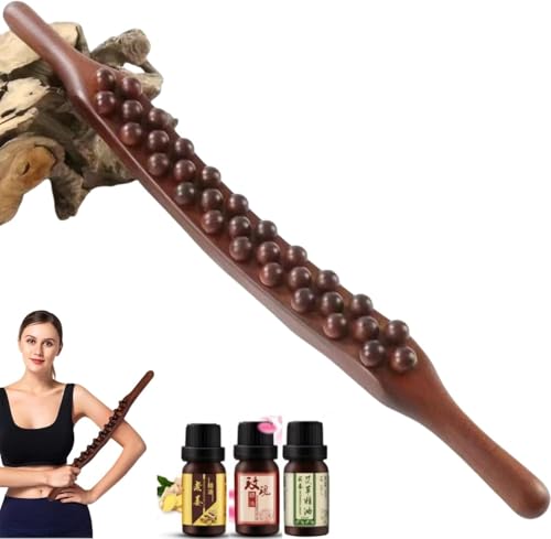 Wooden Therapy Stab,Gua Sha KöRper,Shiva Wooden Therapy Stab,GanzköRper Scraping Stick,Holz Scraping Stick,Massage Sticks,Massageroller Holz 65 Perlen FüR RüCken Bauch Schulter (Coffee, Wood) Wooden Therapy Stab,Gua Sha KöRper,Shiva Wooden Therapy Stab,GanzköRper Scraping Stick,Holz Scraping Stick,Massage Sticks,Massageroller Holz 65 Perlen FüR RüCken Bauch Schulter (Coffee, Wood)