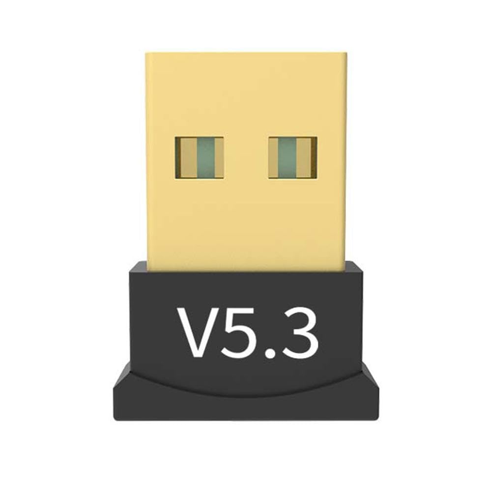 Bluetooth 5.3 USB Adapter for PC and Laptop,Mini Plug & Play Dongle Receiver/Transmitter,Bluetooth Wireless Bluetooth Receiver for Desktop,Laptop,Speaker,Mouse,Keyboard,Headphones Support Windows