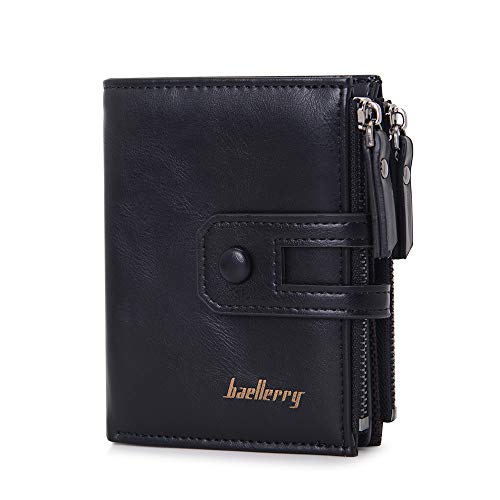 Cartera Hombre con Monedero Pequeño de Cuero Hombre Carteras Monederos Corta con Titular de la Tarjeta de Crédito