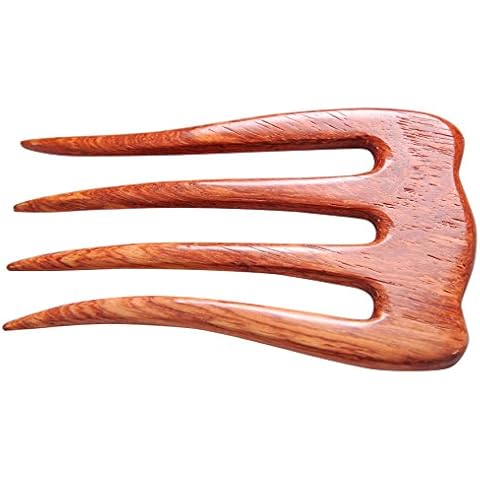Marycrafts Wooden Simple Hair Comb Hair Pin 4 Prongs Hair Fork Hair Accessories Handmade Cover