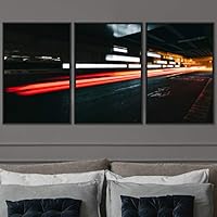 3 Piece Framed Canvas Wall Art Colorful Industrial Lights Canvas Prints Home Artwork Decoration for Living Room,Bedroom - 16