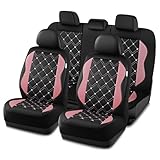 Road Comforts Seat Covers, Premium Leather Car Seat Covers Full Set for Women Girls,Airbag Compatible, Automotive Seat Covers Universal Fit Most Cars,Vans,Truck,SUV