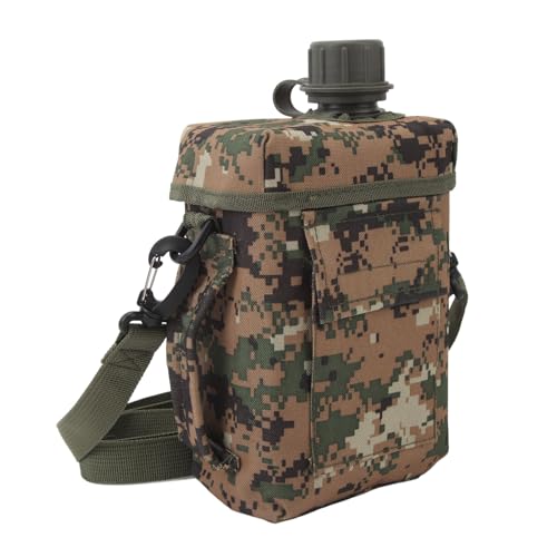 HERCHR Botella de agua aislada, 2 litro de medio galón PE jarra portátil de agua al aire libre para fugas de fugas de fugas de hervidor de hervidería con bolsa para ciclismo (Marrón)