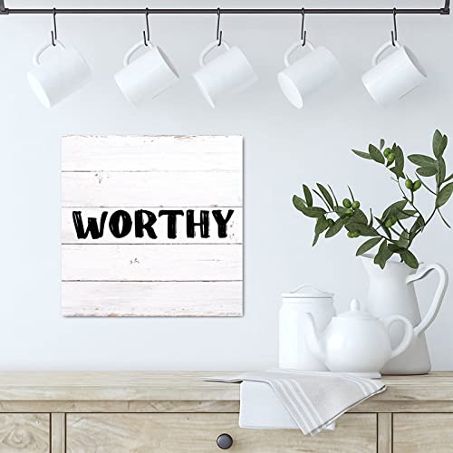 Placas de madera con citas religiosas decorativas de 12x12 pulgadas 5