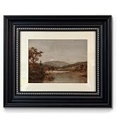 razliubit Black Framed Landscape Wall Art, Replaceable Vintage Painting Wall Decor Ready to Hang,...