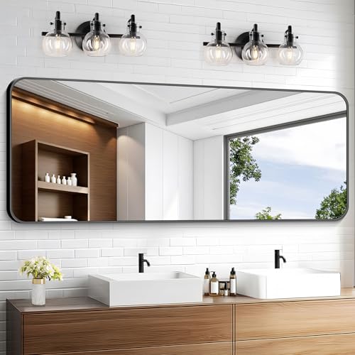 KOCUUY Black Bathroom Mirror 60