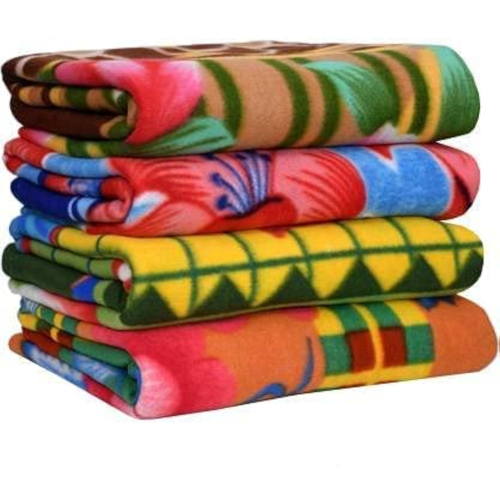 Single Bed Woollen Standard Blanket, Multi Colours